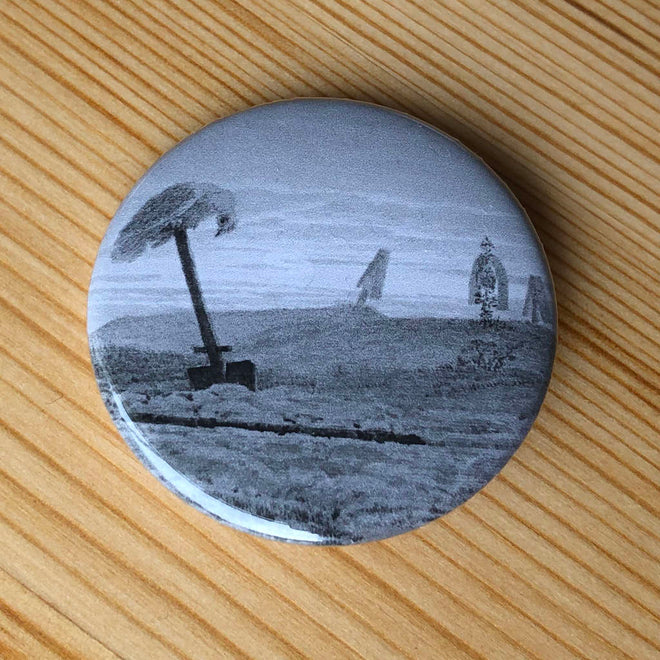 Landscape with Graves (Black and White) (Badge)