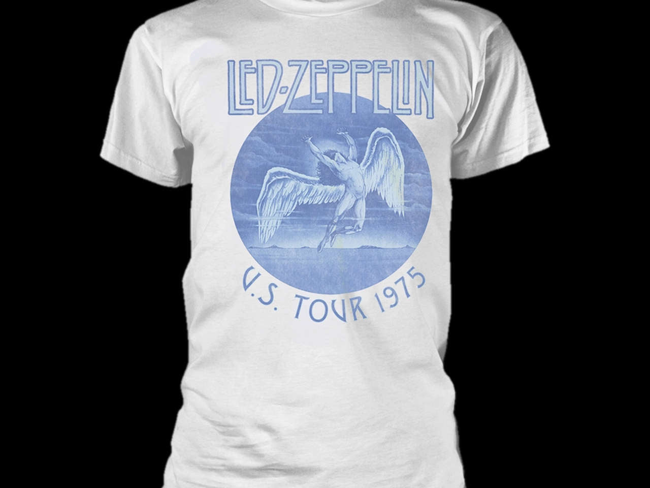 Led Zeppelin US Tour 1975 (Blue Wash) (T-Shirt) Todestrieb