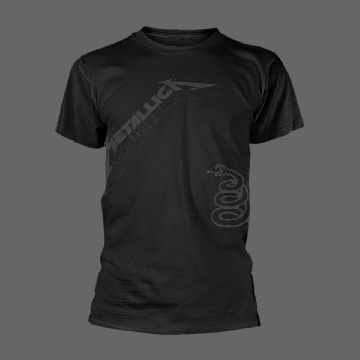 T-shirt Metallica Black Album Faded - Manches Courtes - Noir - 100% Coton - Taille L - Coupe Standard