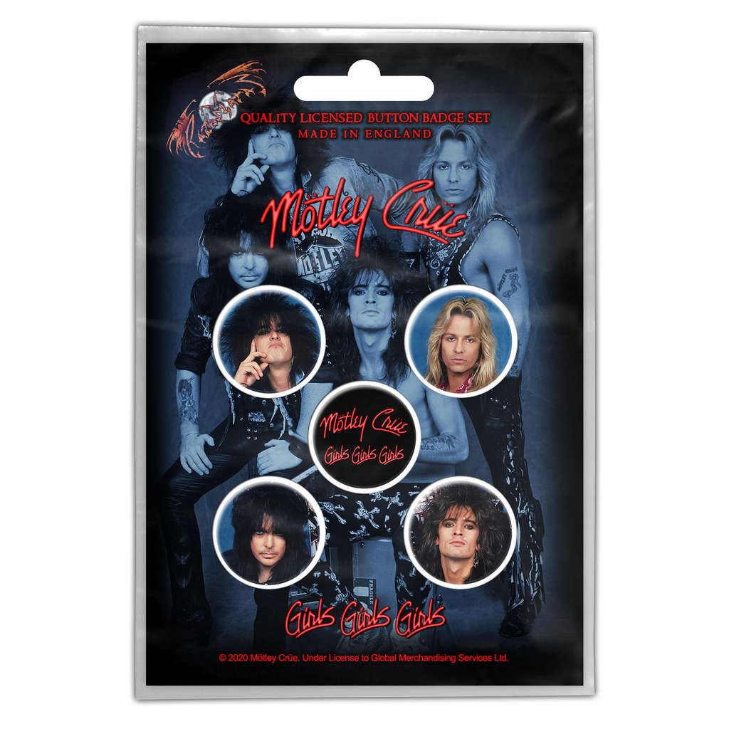 Motley Crue - Girls, Girls, Girls (Badge Pack)