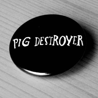 Pig Destroyer - White Logo (Badge)