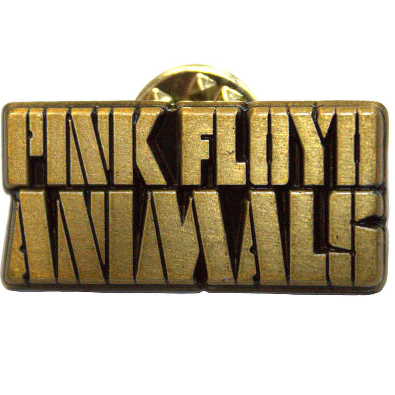 Pink Floyd - Gold Logo / Animals (Metal Pin)