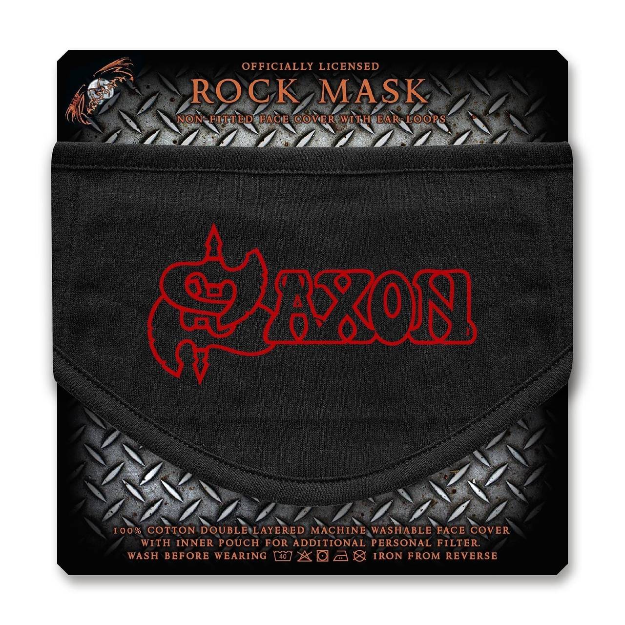 Saxon - Logo (Face Cover)