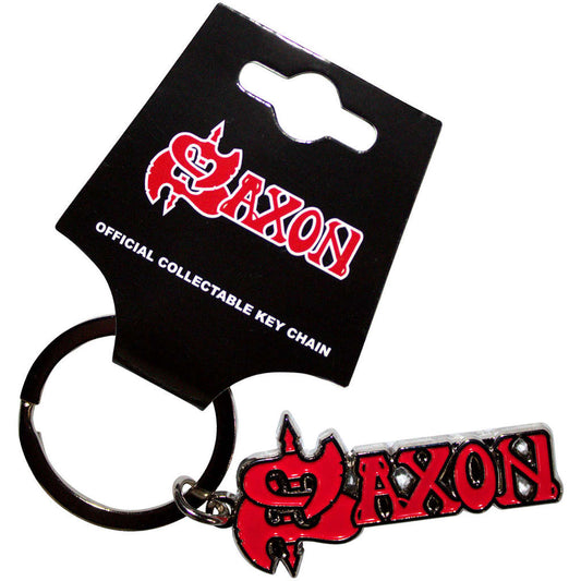 Saxon - Red Logo (Keyring)