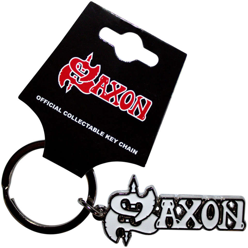 Saxon - White Logo (Keyring)
