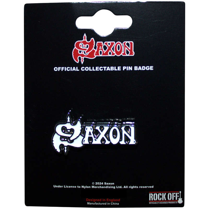 Saxon - White Logo (Metal Pin)