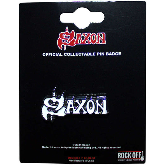 Saxon - White Logo (Metal Pin)