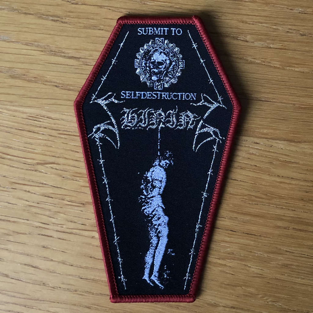 Shining - Submit to Selfdestruction (Coffin) (Red) (Woven Patch)