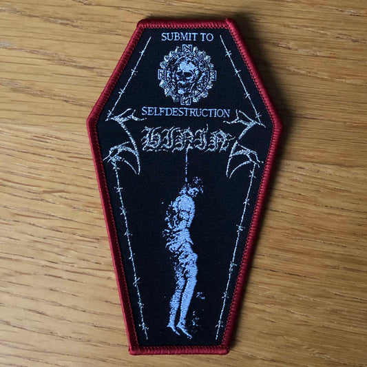 Shining - Submit to Selfdestruction (Coffin) (Red) (Woven Patch)