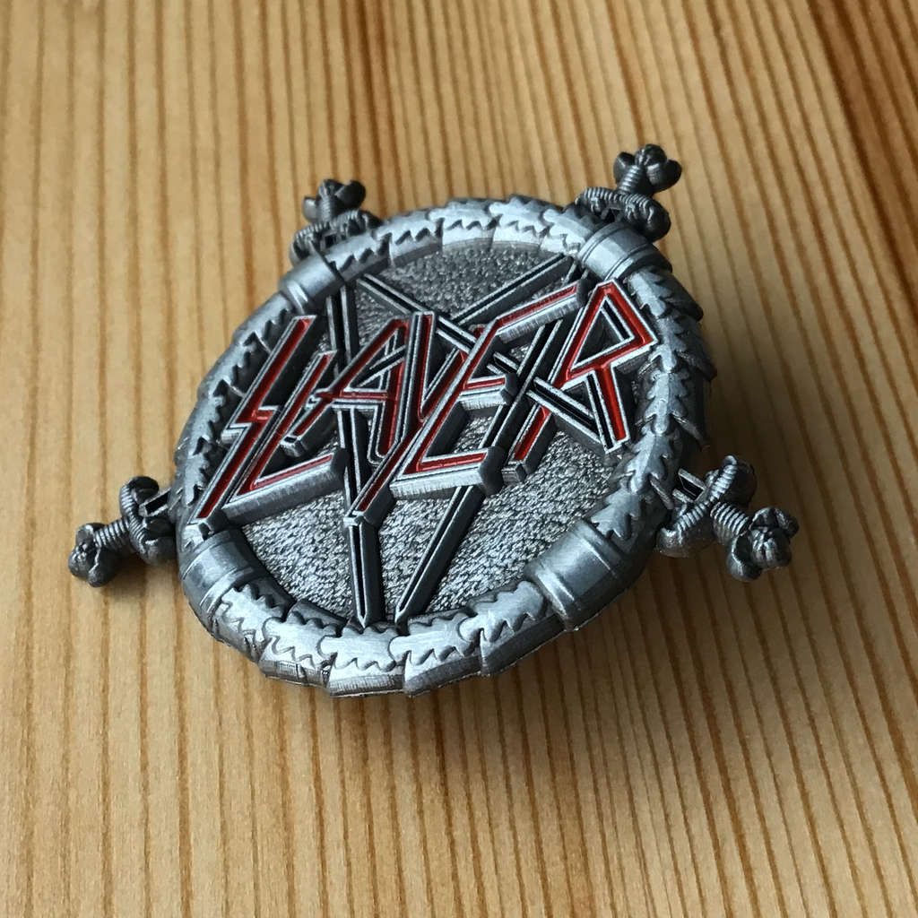 Slayer - Logo and Sword Pentagram (Metal Pin)