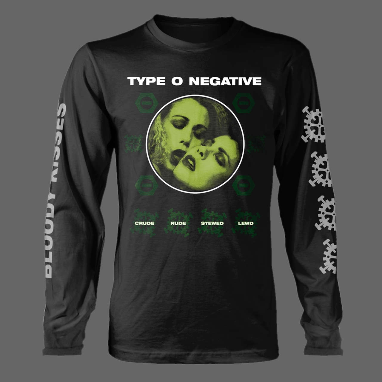 Type O Negative - Bloody Kisses / Crude Rude Stewed Lewd (Long Sleeve T-Shirt)