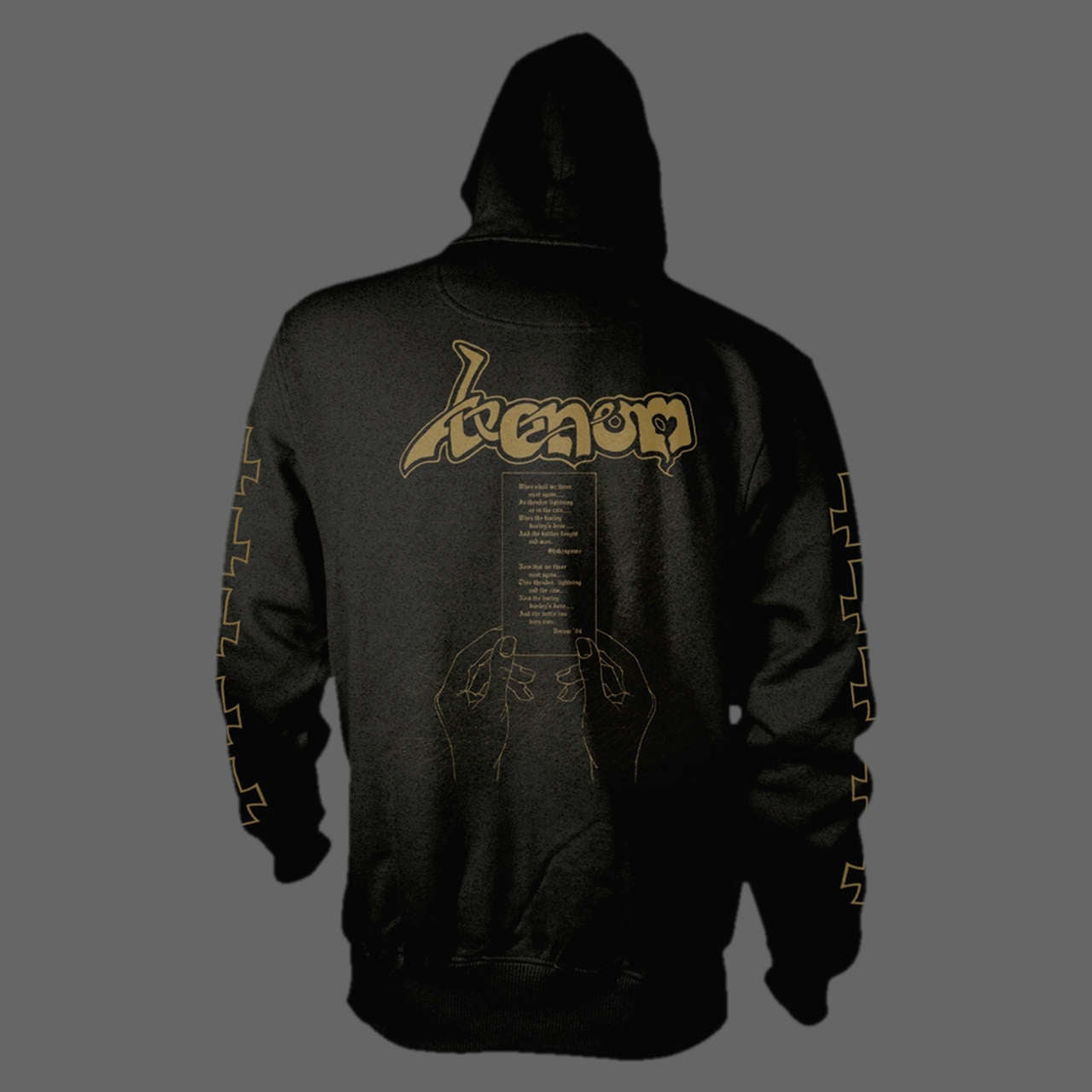 Venom - At War with Satan (Old Logo) (Gold) (Full Zip Hoodie)