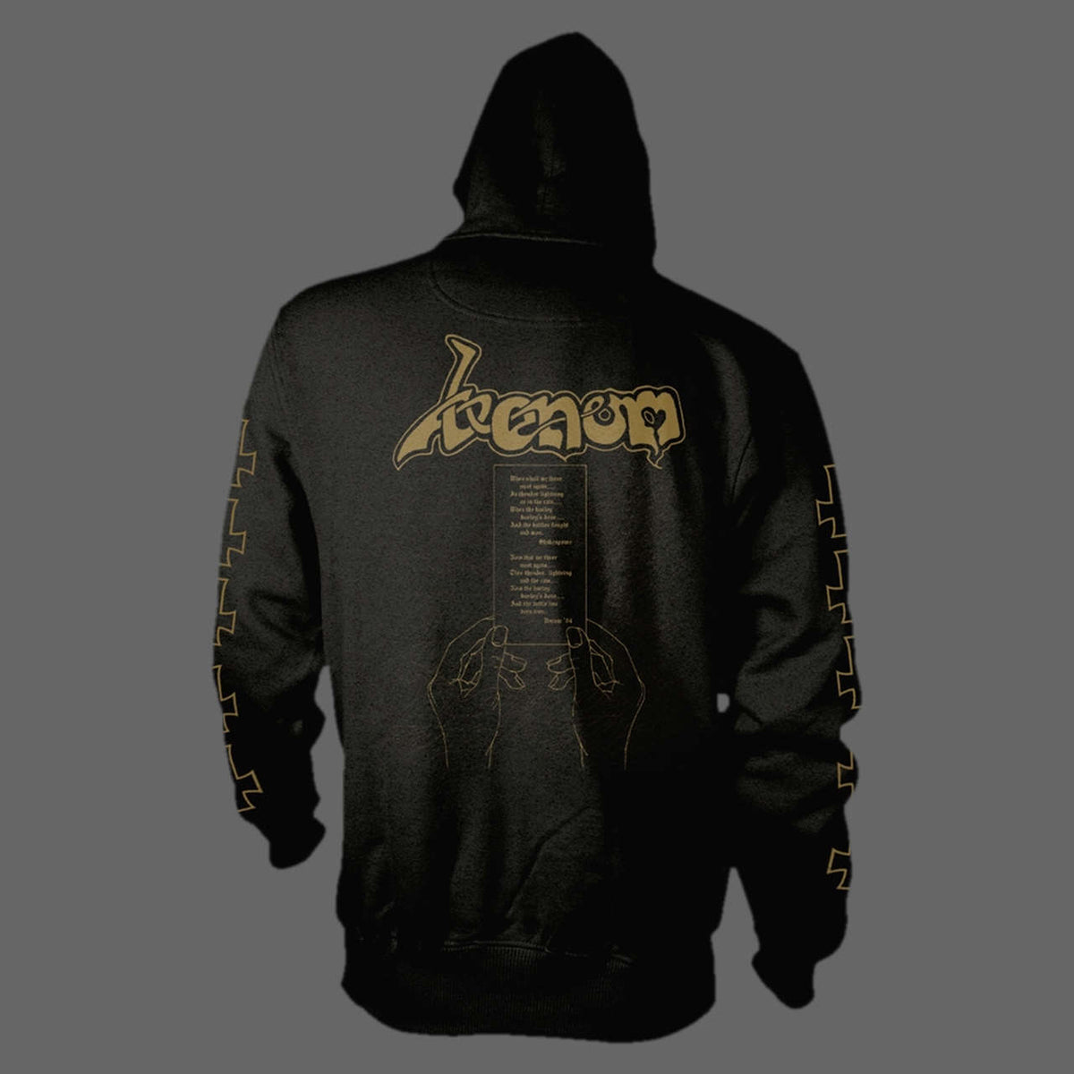 Venom - At War with Satan (Old Logo) (Gold) (Full Zip Hoodie)
