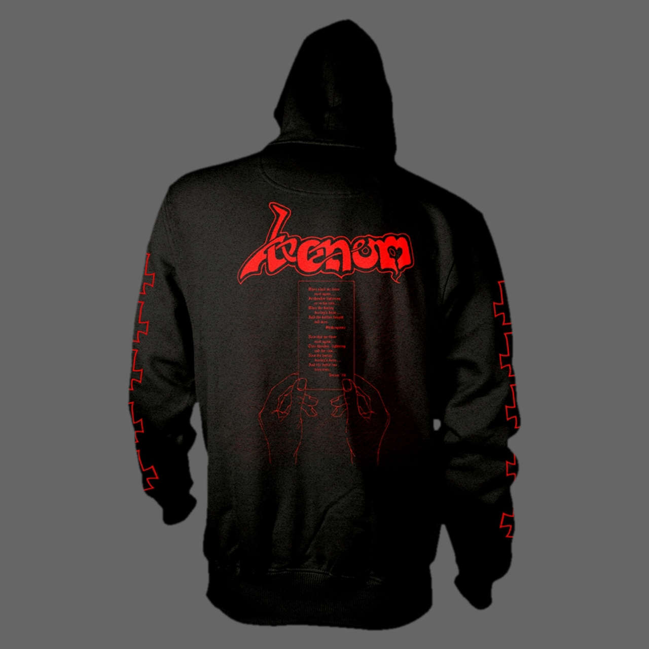 Venom - At War with Satan (Old Logo) (Red) (Full Zip Hoodie)