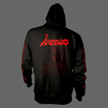 Venom - At War with Satan (Old Logo) (Red) (Full Zip Hoodie)
