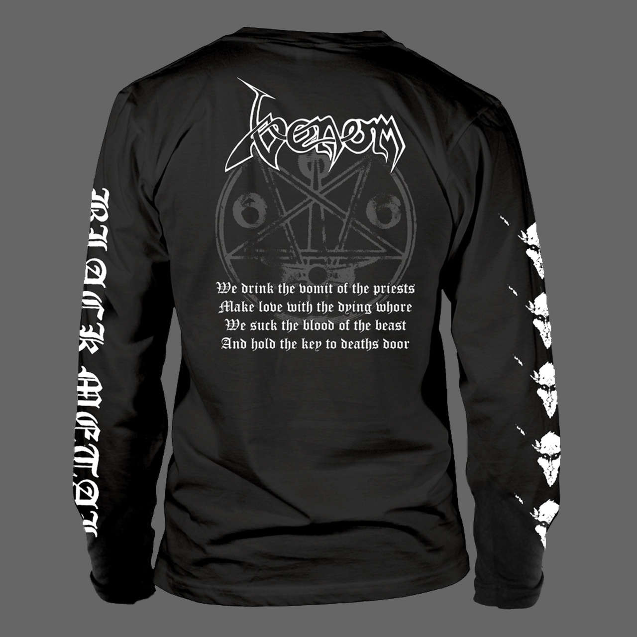 Venom - Black Metal (White) (Long Sleeve T-Shirt)