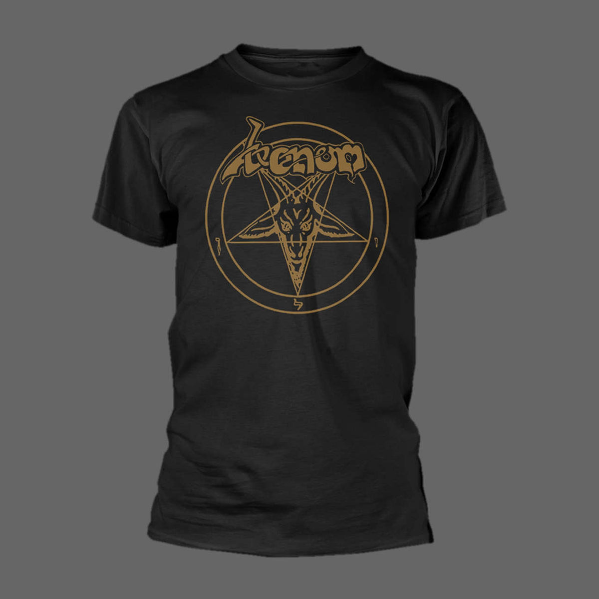 Venom - Gold Logo & Sigil of Baphomet (T-Shirt)