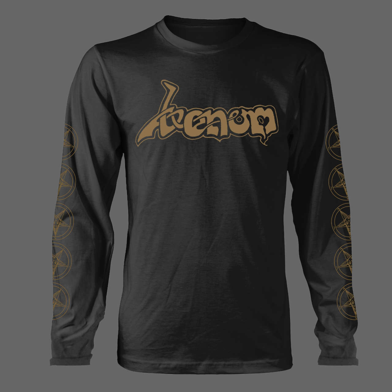 Venom - Gold Old Logo (Long Sleeve T-Shirt)