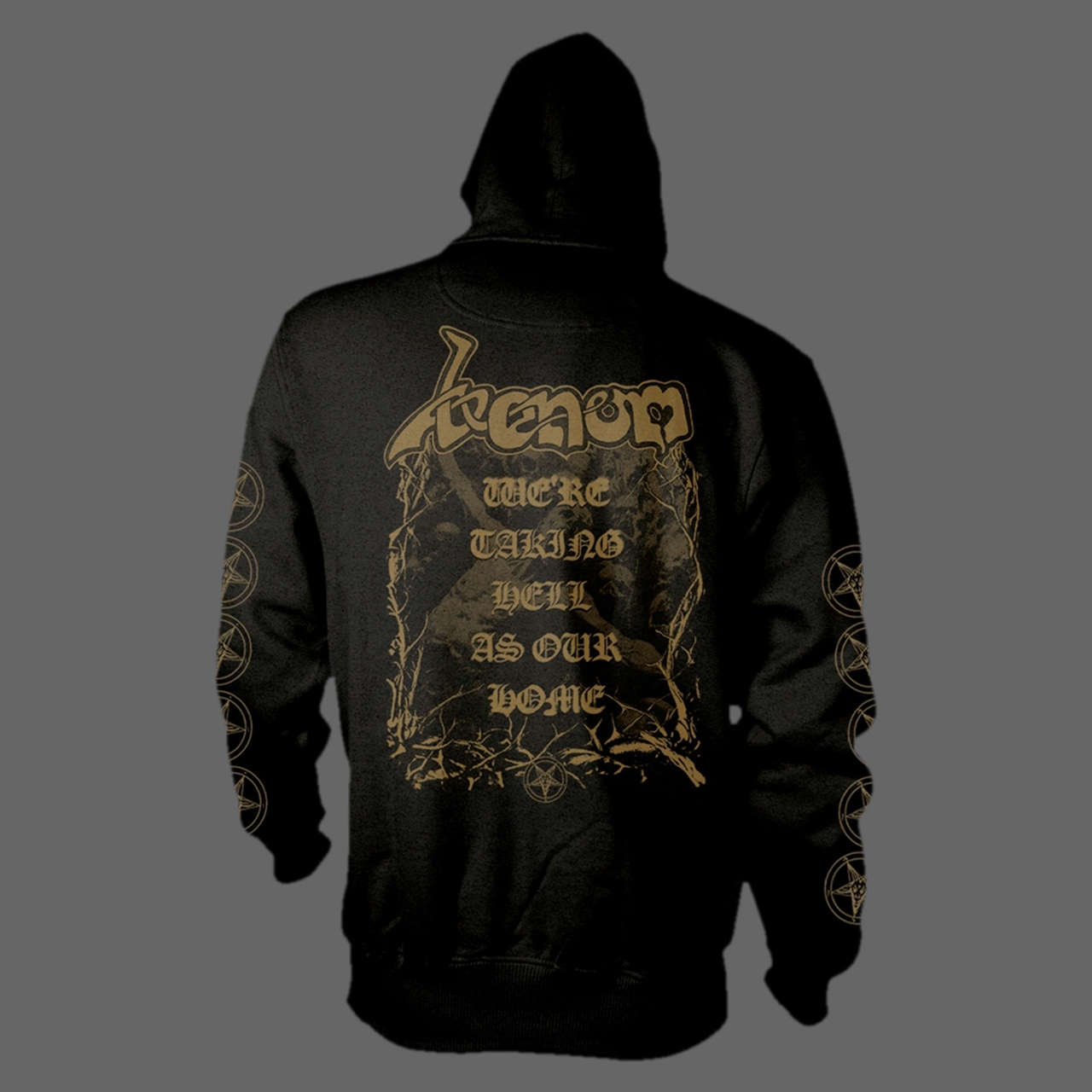 Venom - Welcome to Hell (Old Logo) (Gold) (Full Zip Hoodie)
