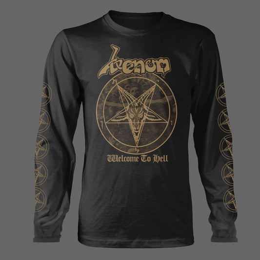 Venom - Welcome to Hell (Old Logo) (Gold) (Long Sleeve T-Shirt)