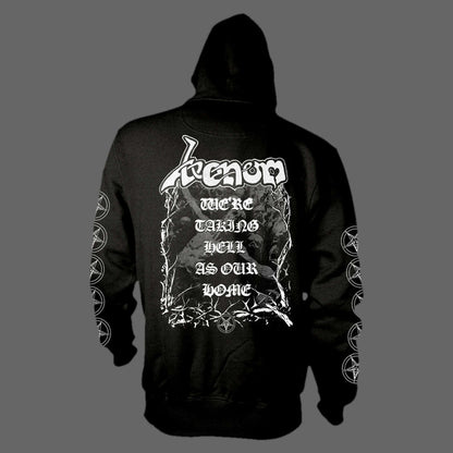 Venom - Welcome to Hell (Old Logo) (White) (Full Zip Hoodie)