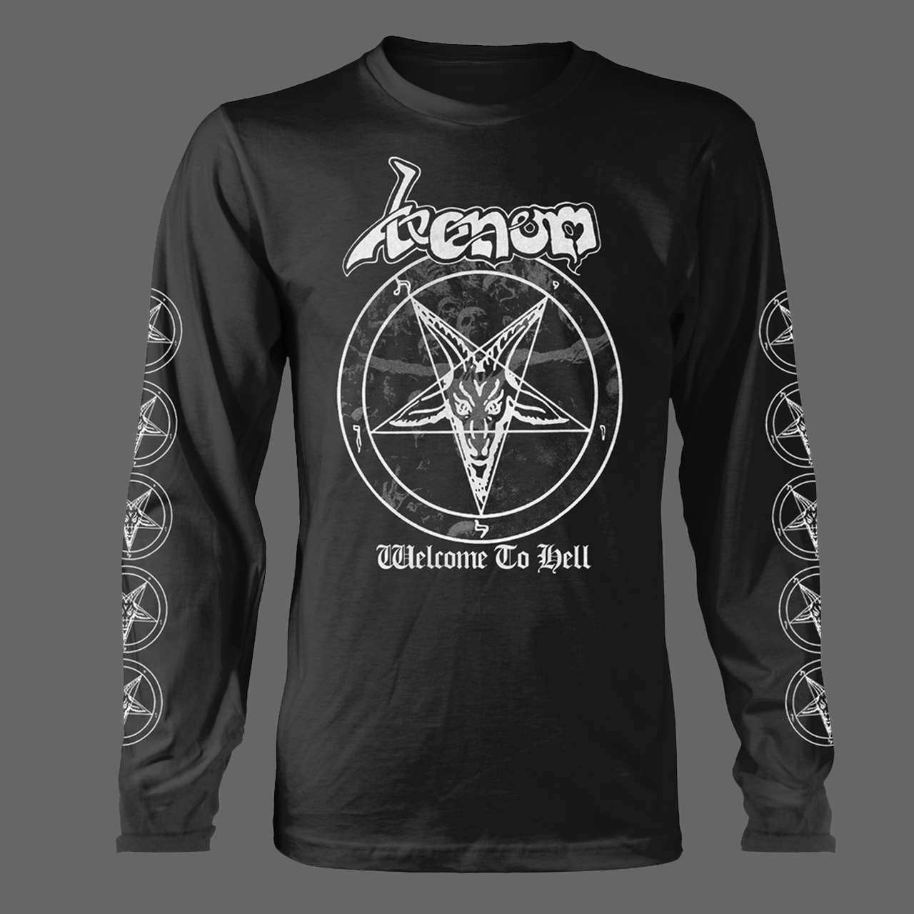 Venom - Welcome to Hell (Old Logo) (White) (Long Sleeve T-Shirt)
