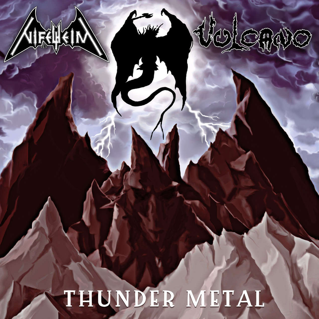 Vulcano / Nifelheim - Thunder Metal (2024 Reissue) (LP)