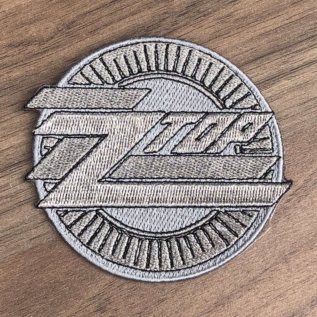 ZZ Top - Silver Logo (Circle) (Embroidered Patch)