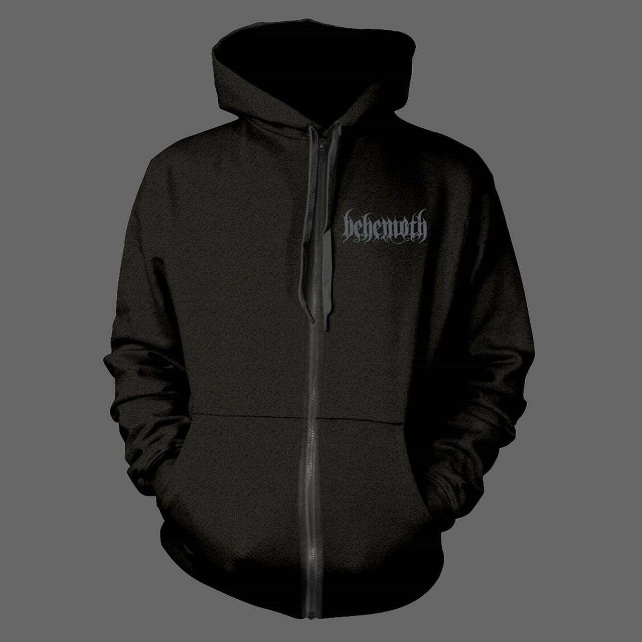 Behemoth - Realm of the Damned (Grey Logo) (Full Zip Hoodie)