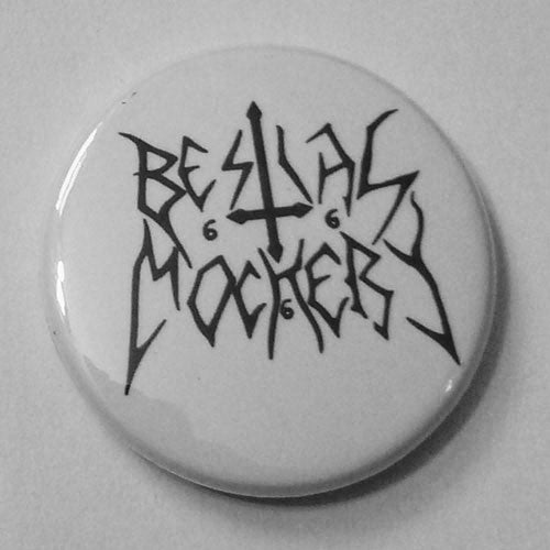 Bestial Mockery - Black Logo (Badge)