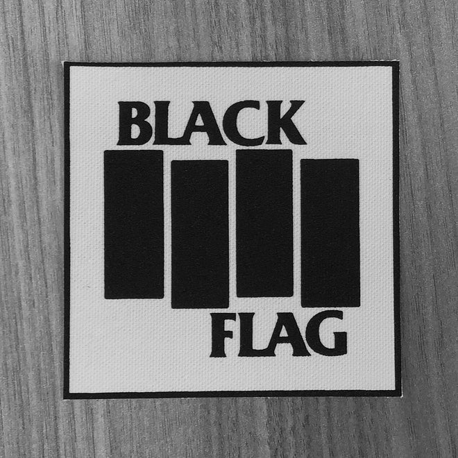 Black Flag - Black Logo (Border) (Printed Patch)