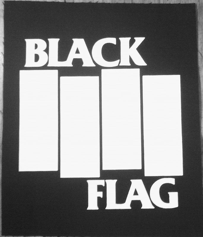 Black Flag - White Logo (Backpatch)