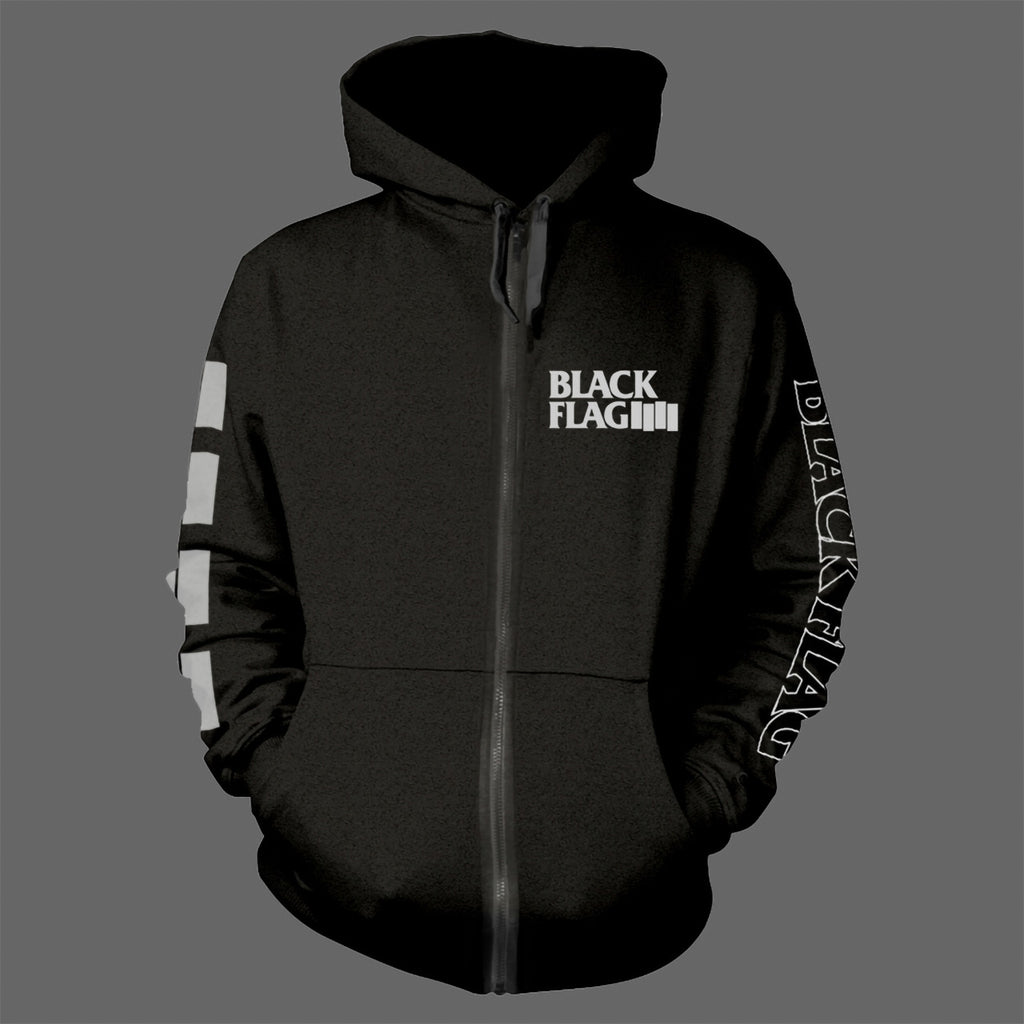 Black Flag - Logo (Full Zip Hoodie)