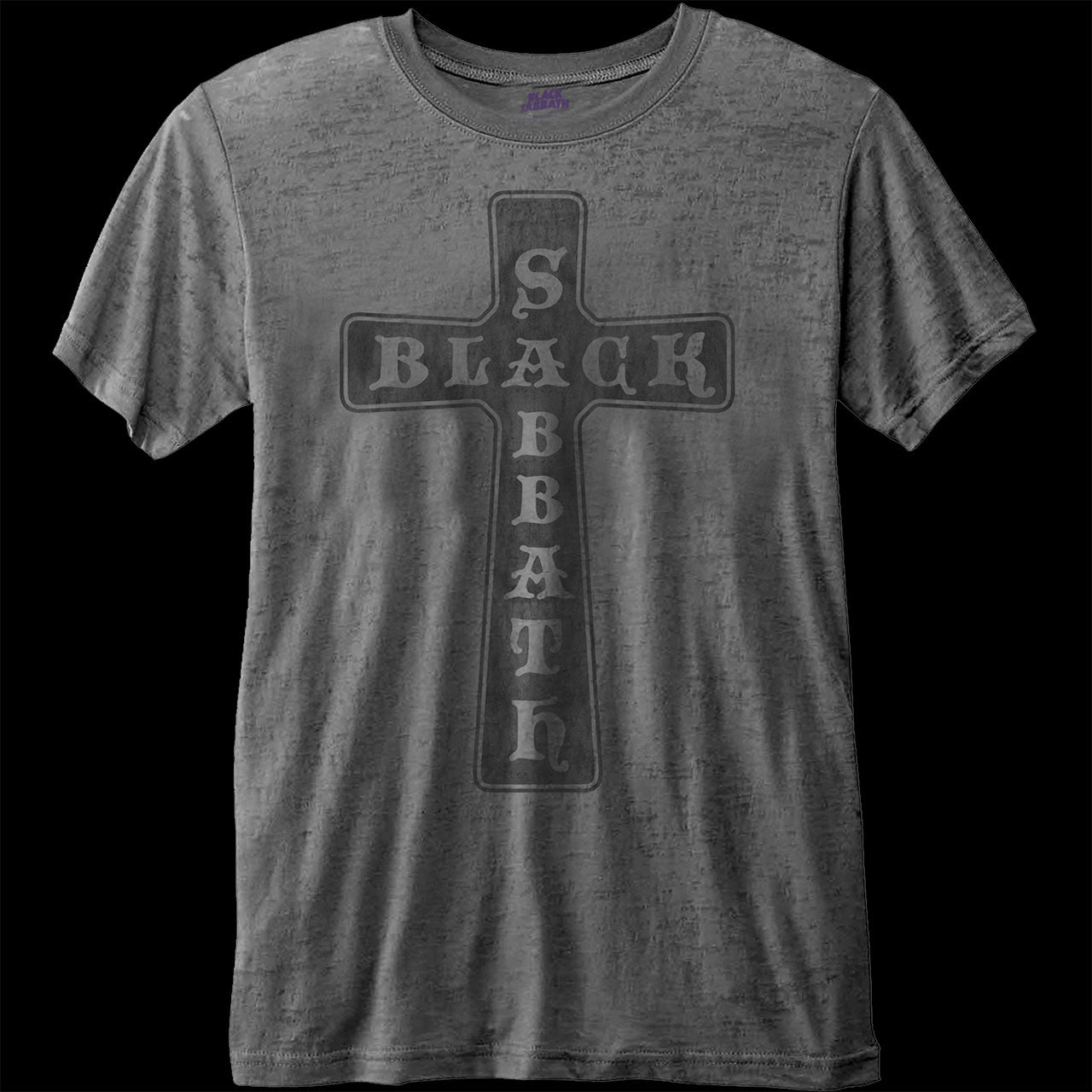 Black Sabbath - Cross Logo (Grey) (Burnout) (T-Shirt)