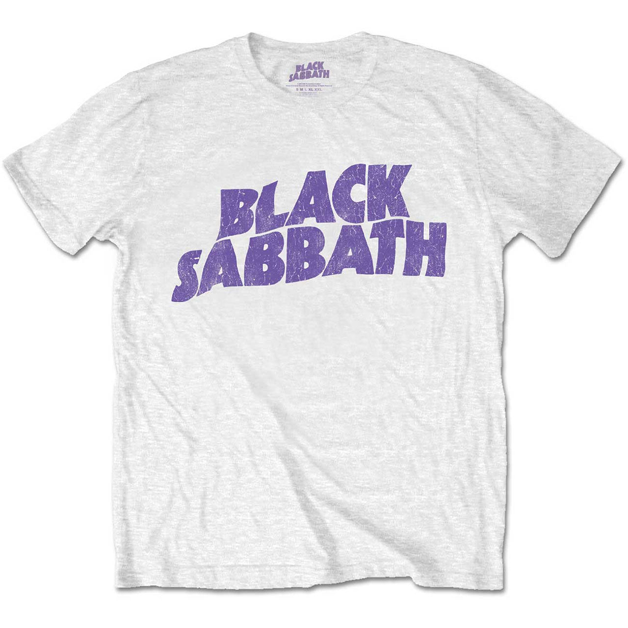 Black Sabbath - Purple Logo (White) (T-Shirt)