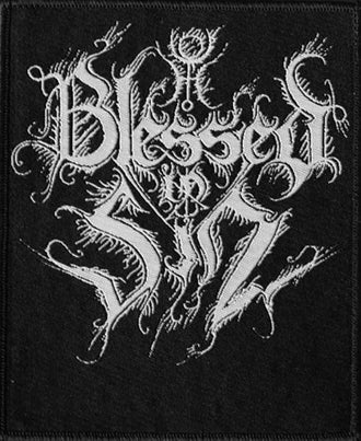 Blessed in Sin - White Logo (Woven Patch)