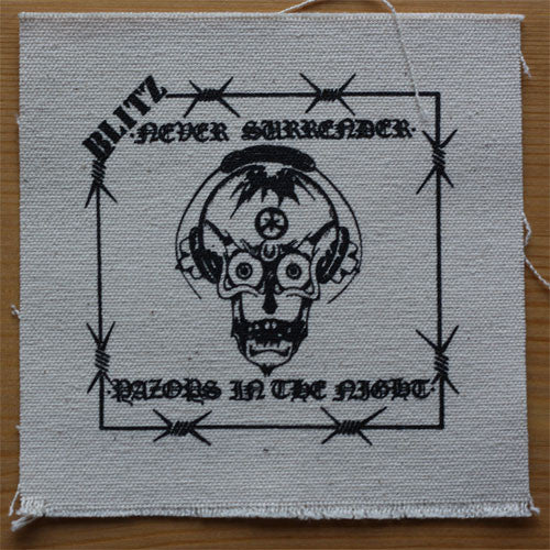 Blitz - Never Surrender / Razors in the Night (Printed Patch)