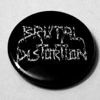 Brutal Distortion - White Logo (Badge)