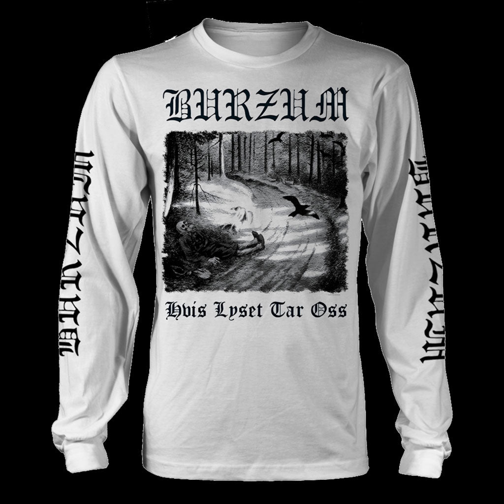 Burzum - Hvis lyset tar oss (White) (Long Sleeve T-Shirt)