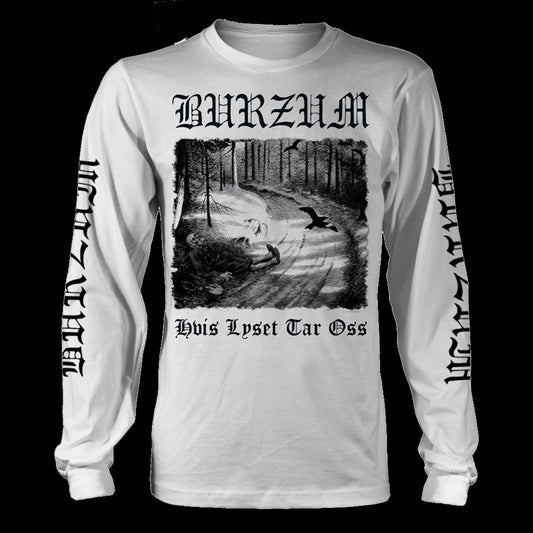 Burzum - Hvis lyset tar oss (White) (Long Sleeve T-Shirt)