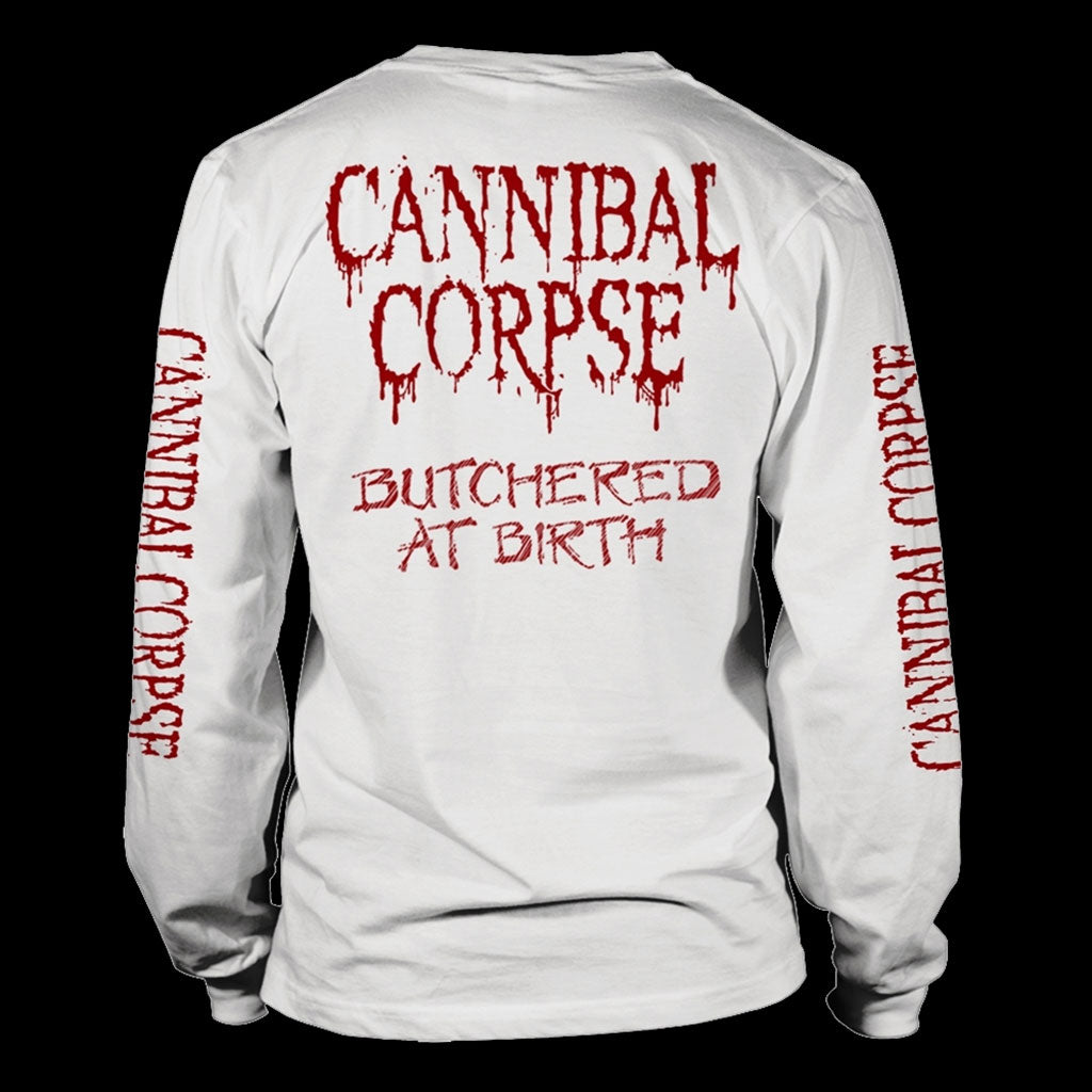 Cannibal Corpse - Butchered at Birth (Original) (White) (Long Sleeve T-Shirt)