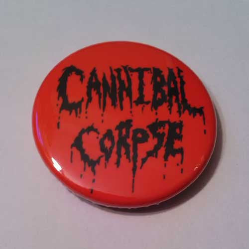 Cannibal Corpse - Old Logo (Black on Red) (Badge)