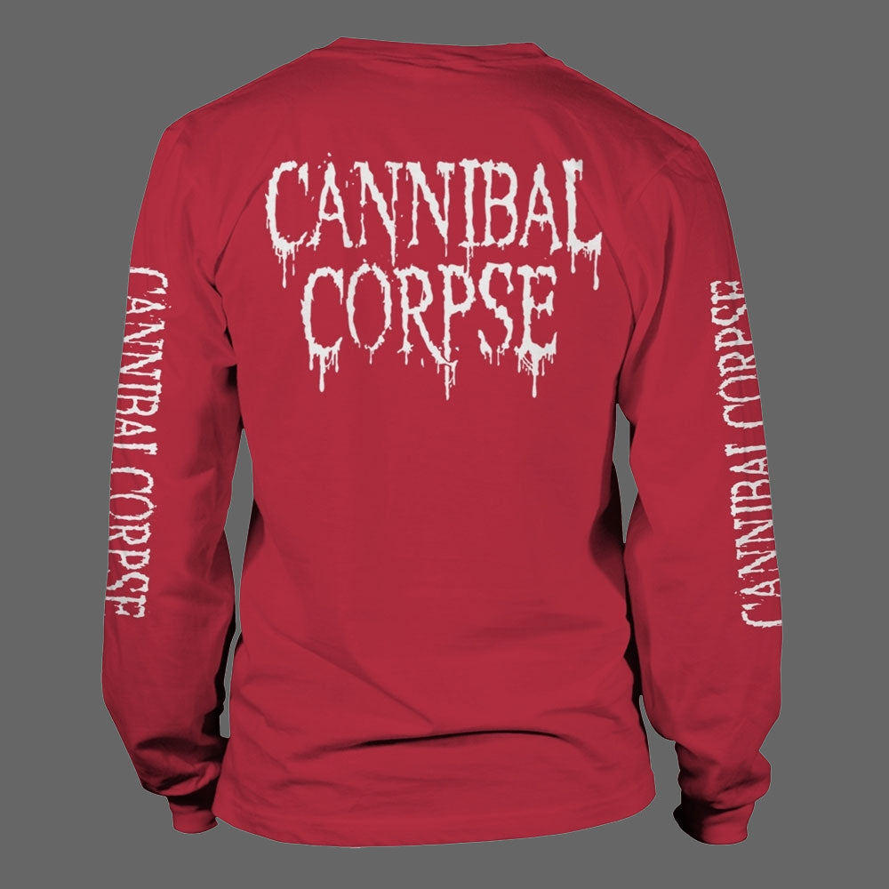 Cannibal Corpse - Pile of Skulls (Red) (Long Sleeve T-Shirt)