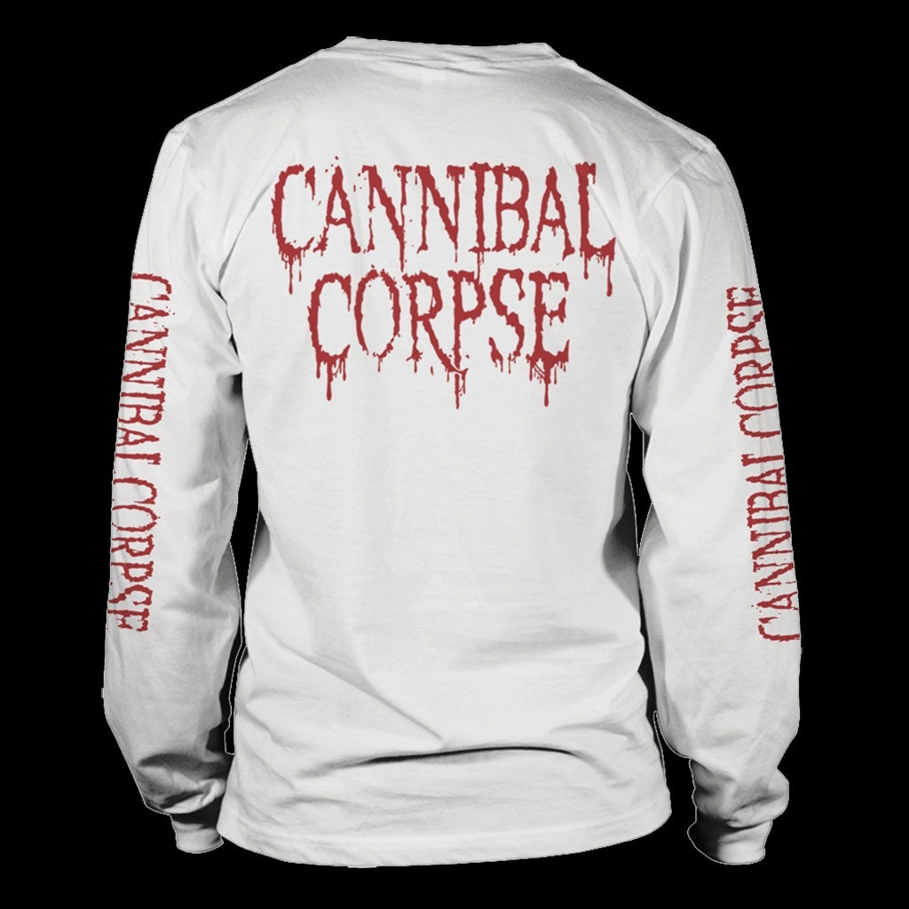 Cannibal Corpse - Pile of Skulls (White) (Long Sleeve T-Shirt)