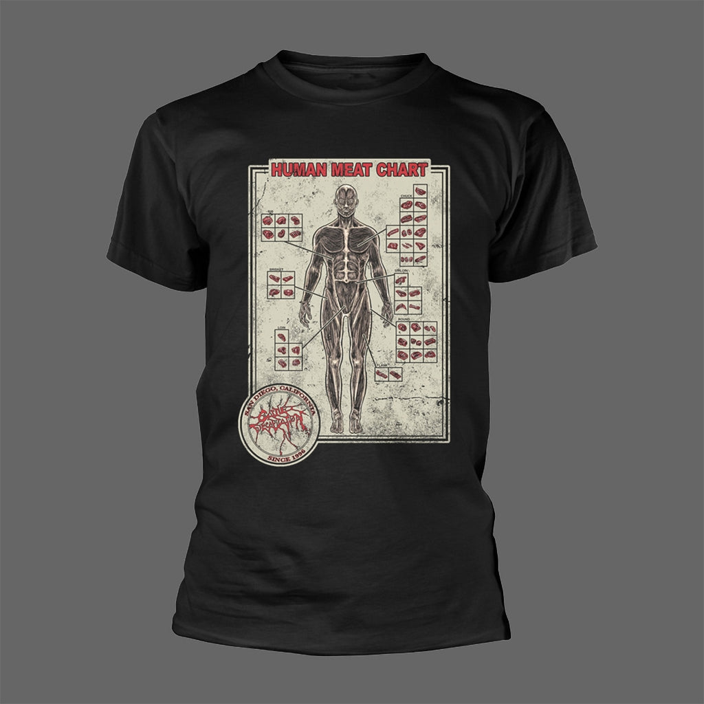 Cattle Decapitation Human Meat Chart (TShirt) Todestrieb
