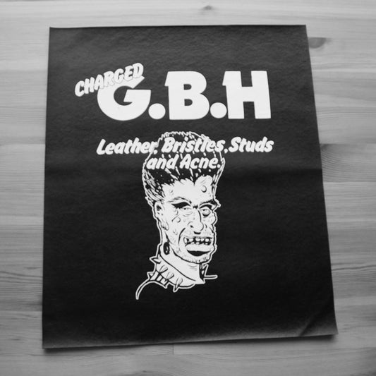 Charged GBH - Leather, Bristles, Studs and Acne (Leather) (Backpatch)
