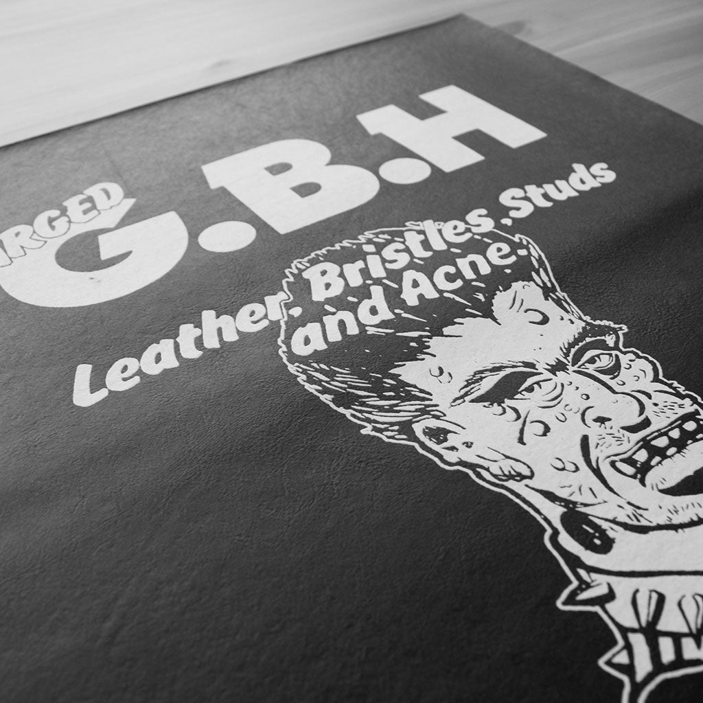 Charged GBH - Leather, Bristles, Studs and Acne (Leather) (Backpatch)