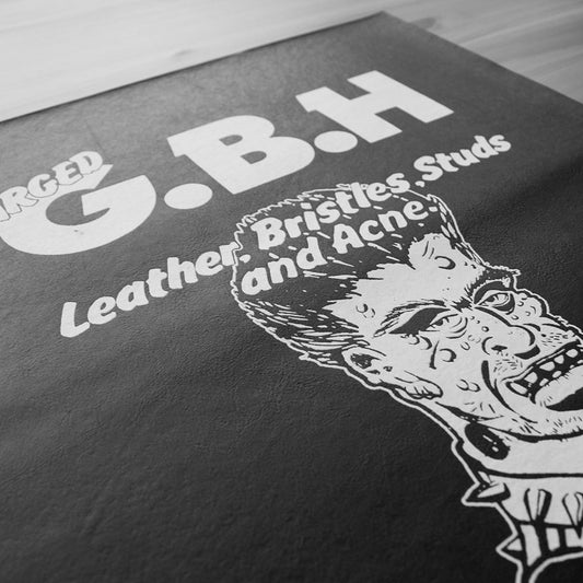 Charged GBH - Leather, Bristles, Studs and Acne (Leather) (Backpatch)