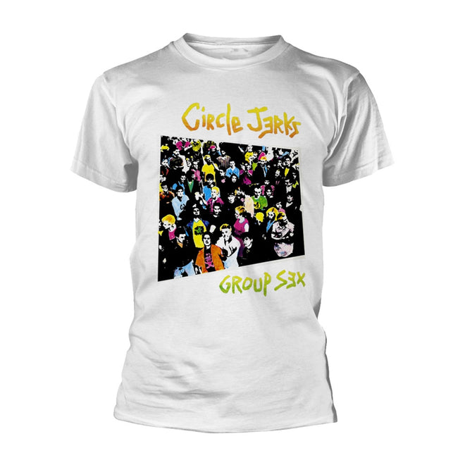 Circle Jerks - Group Sex (White) (T-Shirt)