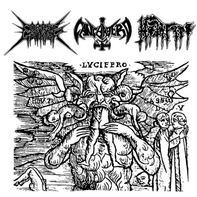 Corpse Grinder / Cancerbero / Hellfire - Split (CD)